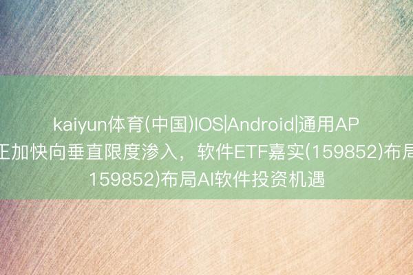 kaiyun体育(中国)IOS|Android|通用APP下载 AI大模子正加快向垂直限度渗入，软件ETF嘉实(159852)布局AI软件投资机遇