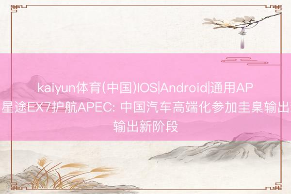 kaiyun体育(中国)IOS|Android|通用APP下载 星途EX7护航APEC: 中国汽车高端化参加圭臬输出新阶段