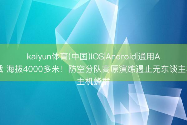 kaiyun体育(中国)IOS|Android|通用APP下载 海拔4000多米！防空分队高原演练遏止无东谈主机蜂群