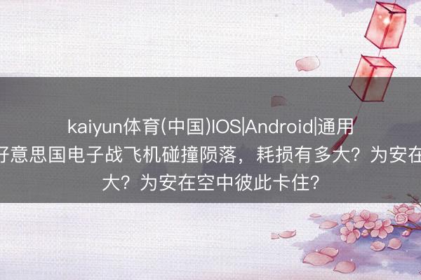 kaiyun体育(中国)IOS|Android|通用APP下载 两架好意思国电子战飞机碰撞陨落，耗损有多大？为安在空中彼此卡住？