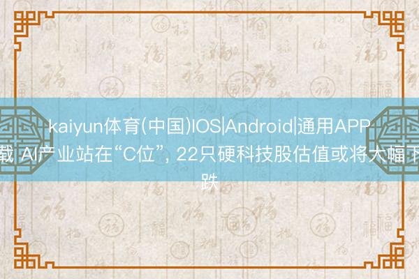 kaiyun体育(中国)IOS|Android|通用APP下载 AI产业站在“C位”， 22只硬科技股估值或将大幅下跌