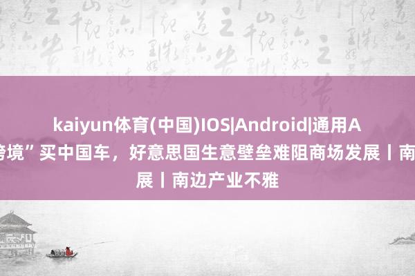 kaiyun体育(中国)IOS|Android|通用APP下载 “跨境”买中国车，好意思国生意壁垒难阻商场发展丨南边产业不雅